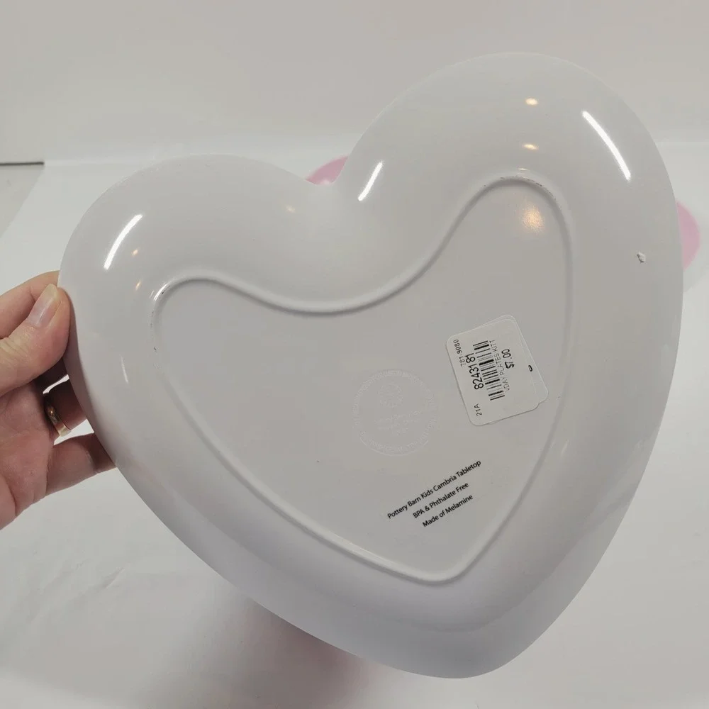 Pottery Barn Kids‎ Heart Shaped Kitten Plate 9